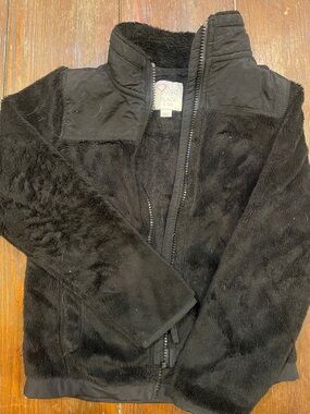 The Children's Place Black Faux Fur Puffer Jacket